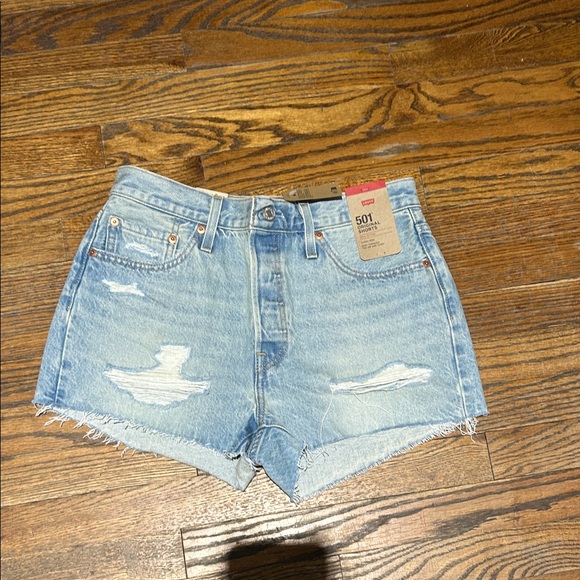 Levi's Pants - Levi's Women's Distressed Light Blue Jean Shorts